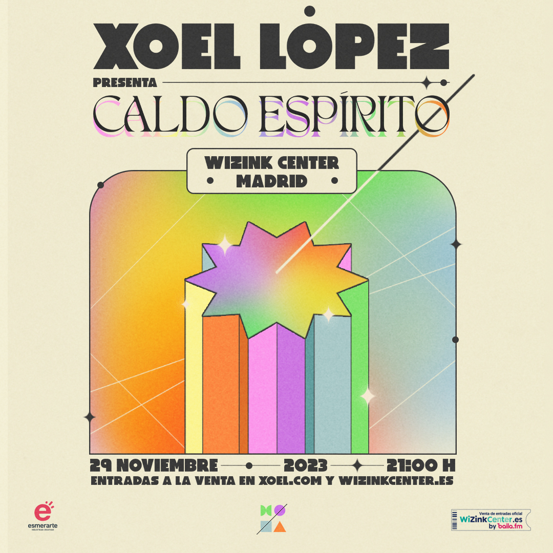 Cartel del próximo concierto de Xoel López en el Wizink Center de Madrid